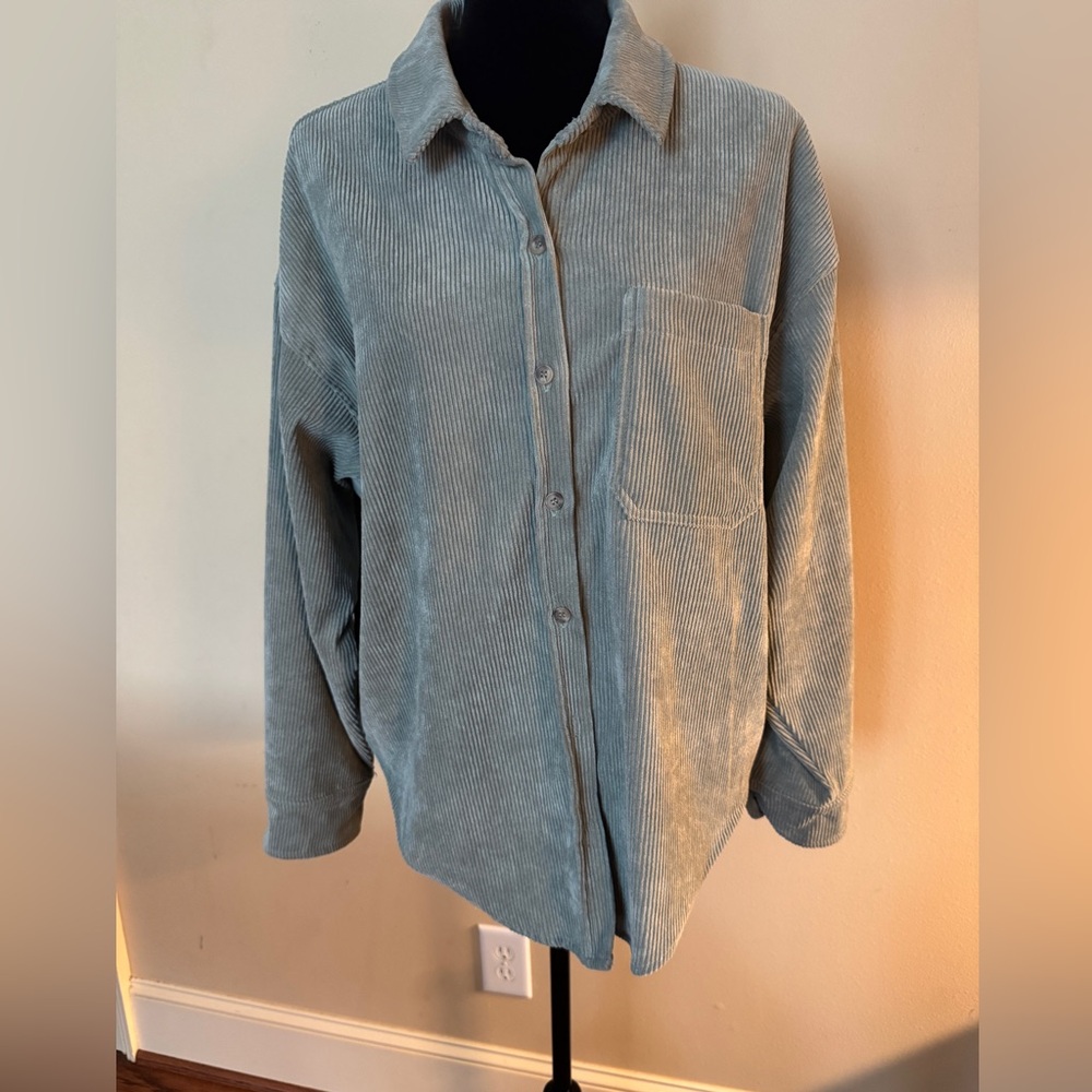 Wishlist Gray Corduroy Shirt